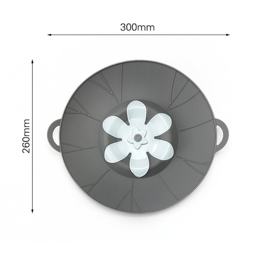 The Boil-Over Safeguard: Heavy Duty Silicone Spill Stopper Lid (Flower)