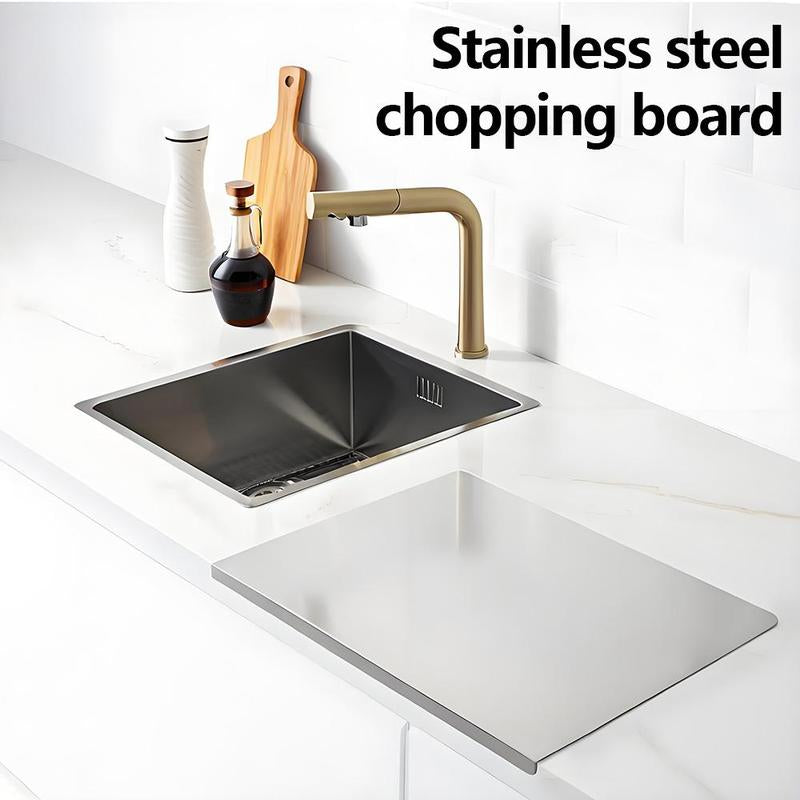 Stainless Steel Chopping Board, Non-Slip Kitchen Chopping Board, Kitchen Cutting Board, Kitchen Accessories, Household Kitchen Gadgets
