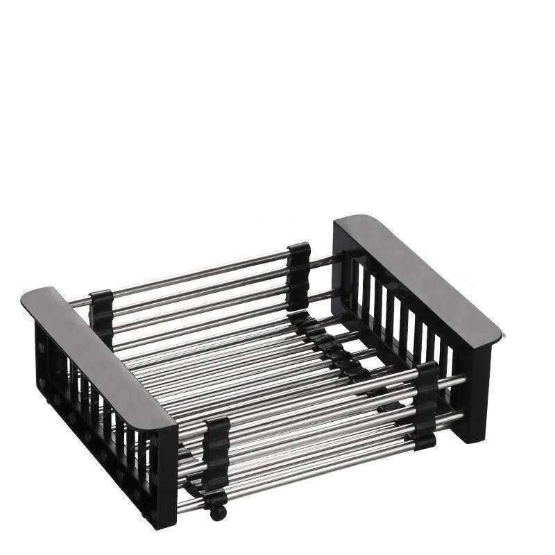Easy Clean Stainless Steel Retractable Dish Drying Rack, Adjustable Orangizer Expandable, Storage Organizer,Over Sink Drainer Sink Rack for Kitchen Plates & Bowls