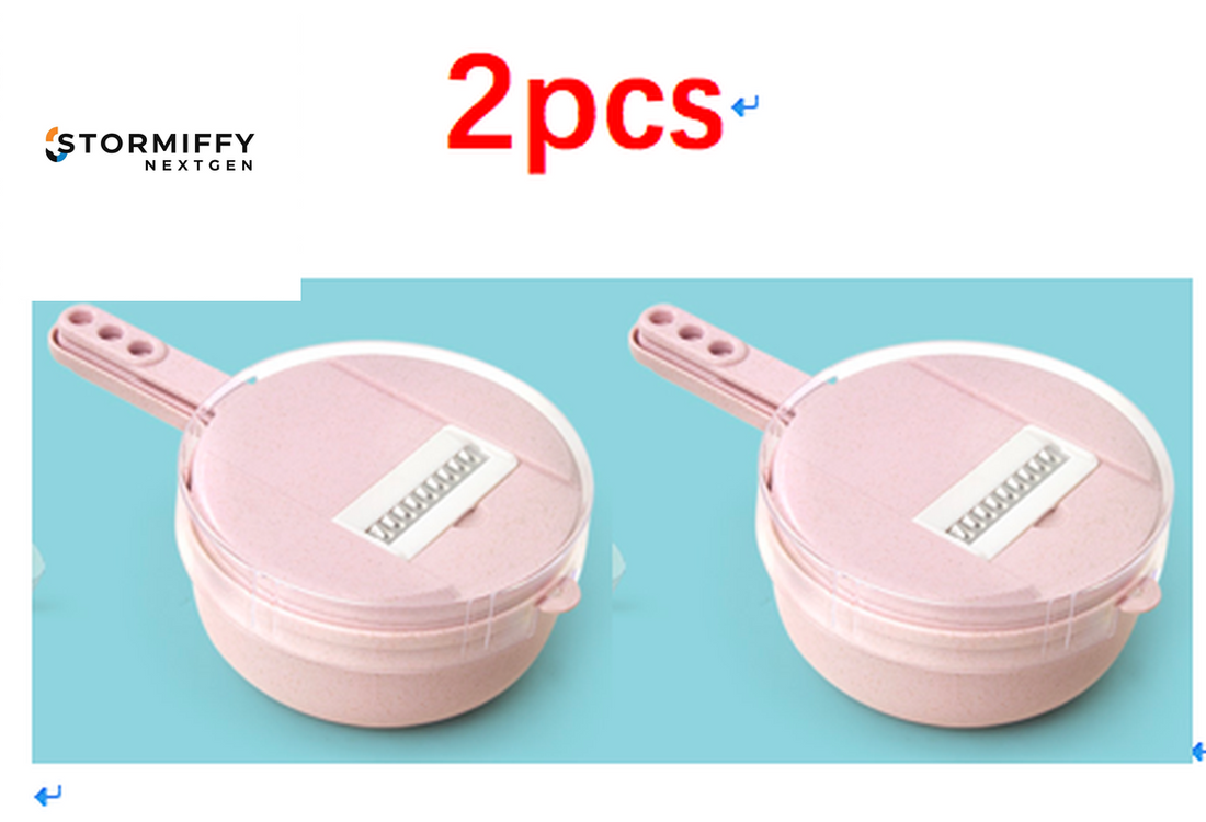 8-in-1 Multifunctional Mandoline Vegetable Slicer with Drain Basket & Peeler
